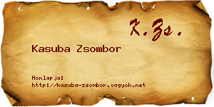 Kasuba Zsombor névjegykártya