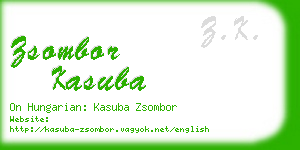 zsombor kasuba business card